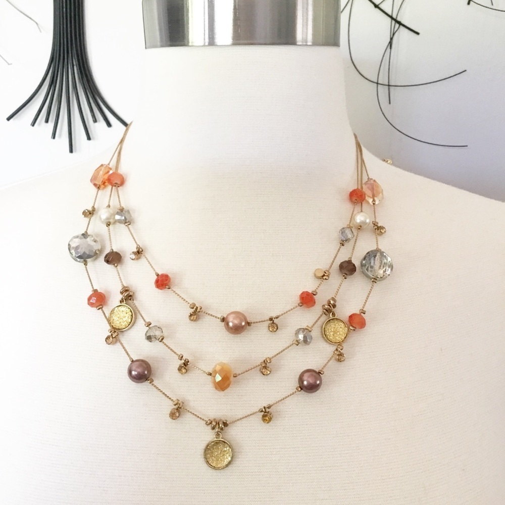 Colorful Jeweled Multilayered Necklace